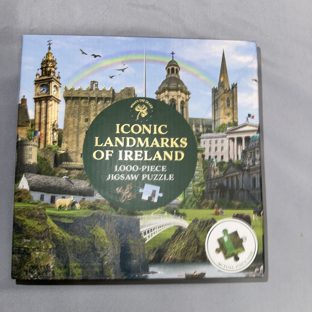 Iconic Landmarks of Ireland 1000 PC Jigsaw Puzzle + Poster 29.5 x 19.5in Sealed